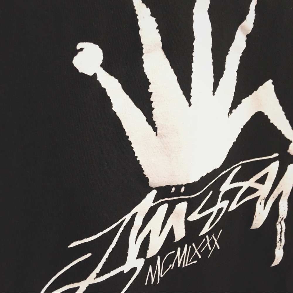 STUSSY Logo MCMLXXX Size XL Black T-Shirt ⚡️⚡️ - Picture 3 of 8